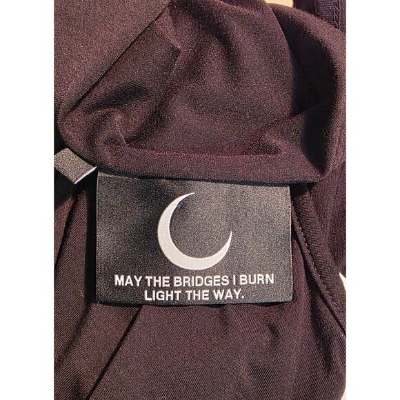 KILLSTAR BLACK RESTING WITCH FACE DRESS Wednesday‎ Adams Size L NWOT - Picture 4 of 5